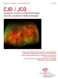 Canadian Journal of Ophthalmology