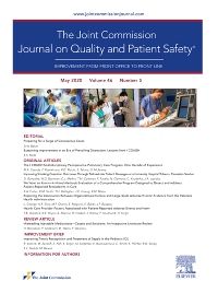 The Joint Commission Journal on Quality and Patient Safety