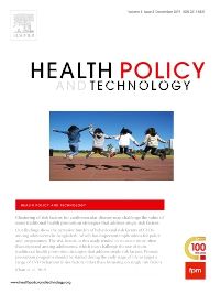 Health Policy and Technology