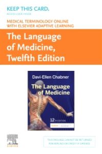 Medical Terminology Online with Elsevier Adaptive Learning for The Language of Medicine (Access Card)