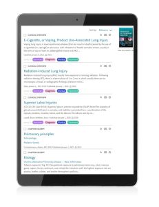 clinicalkey pulmonary disease screenshot
